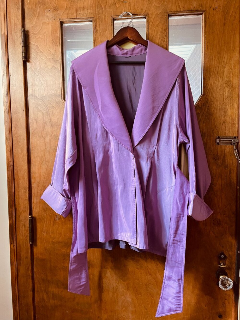 Chic MYCRA PAC Iridescent Trench Raincoat Jacket 1 S/M. Rare Excellent Cond New - Picture 2 of 16